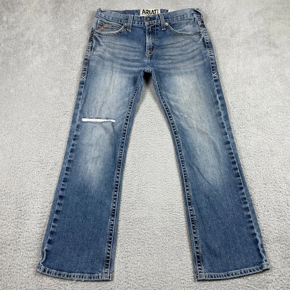 Ariat M7 Rocker Boot Jeans Mens 33x30 (Fits 32x29) Blue Medium Wash Stretch